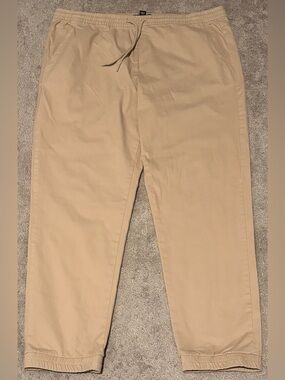 Forever 21 Men’s Khaki Drawstring Joggers Size 2XL Measured 40x30